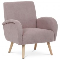 Křeslo relaxační, růžová látka, dřevěné nohy. AK-345 PINK2
